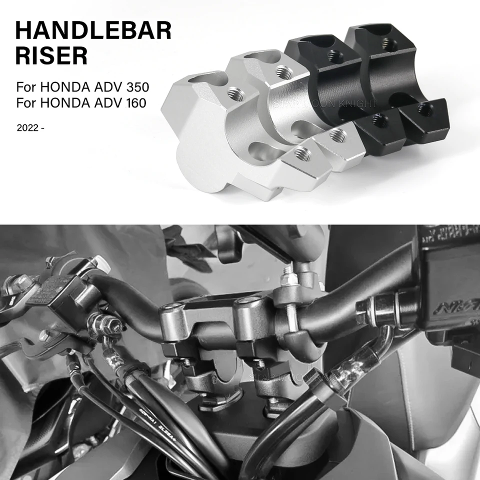 Adv350 Motocyklové posilňovacie riadidlá Riser Clamp Clamp Rozšírenie adaptéra pre Honda Adv 350 160 Adv160 2022 2023- Riadidlá na zdvih 28 mm