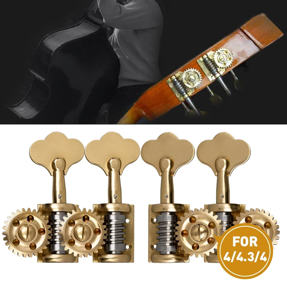 Advanced 2l2r 4ks nemecký štýl Deluxe Worlding Bass Single Machine Head Brass pre 3/4 4/4 dvojité tunery