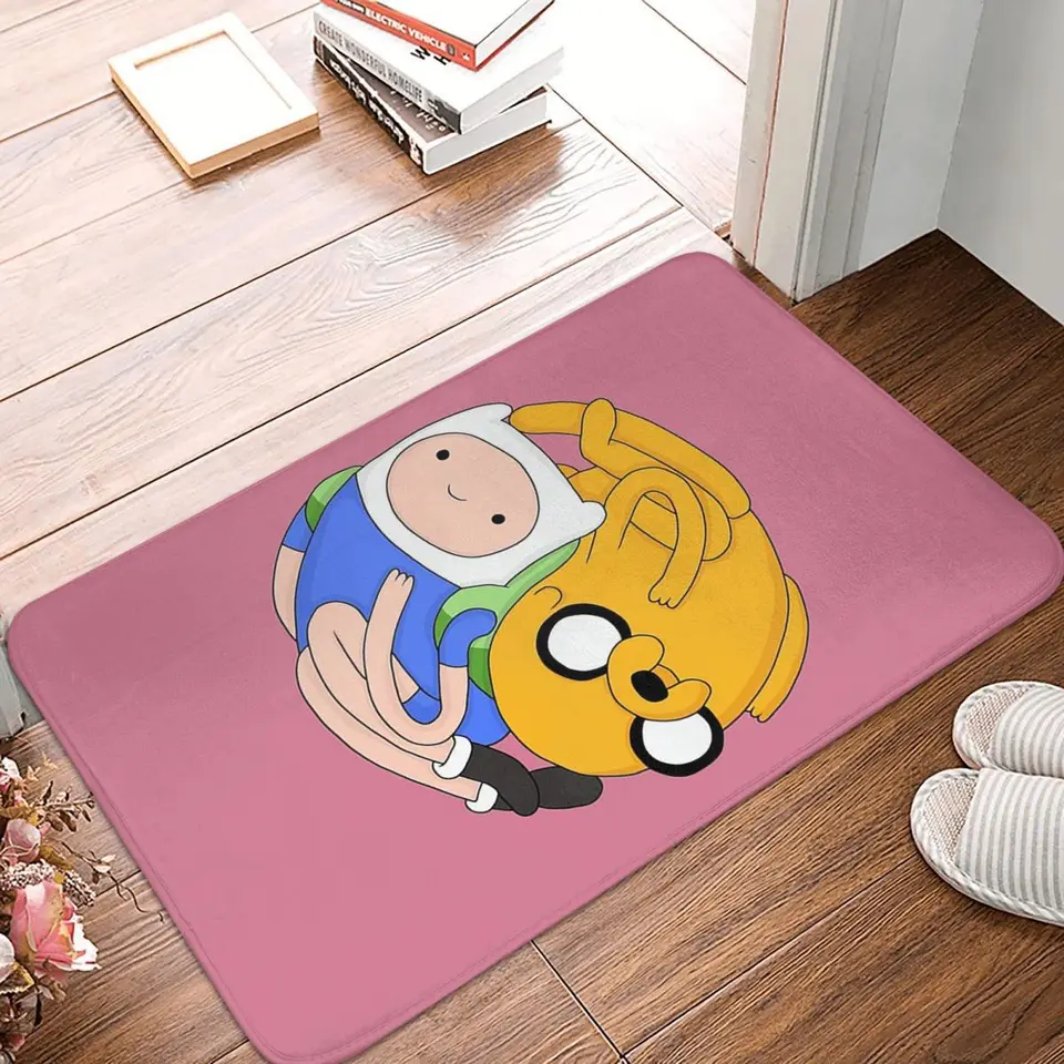 Adventure Camp Jake a Finn Anti-Strip Doormat podlahová podlahová podlahová podlahová podlahová podlahová podlahová podlahová podlaha proti oblečenému kobercovi pre koberec pre kuchyňu