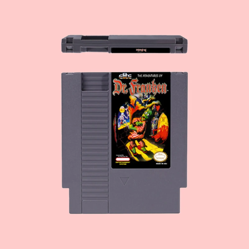 Adventures of Dr. Franken Action Game Cartridge pre NES 72pin Consoles Region Free Game Card Doprava zdarma