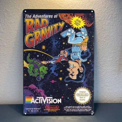 Adventures Of Rad Gravity N Videohra kovová plagát Tin Metal Sign 20*30 cm