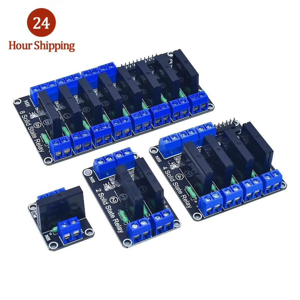 AEAK 1 2 4 8 kanál 5V 12V 24V DC RELE RELE MODUL MODUL Nízka úroveň SSR AVR DSP G3MB-202P RELE 250V 2 pre Arduino