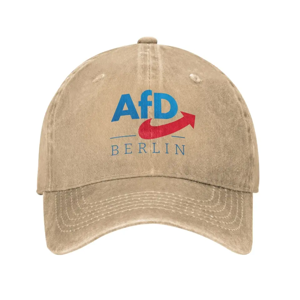 AFD Berlín Logo Baseball Cap pre pár žien módny trucker klobúk Hot Sale Designer Kpop Rock Baseball Caps