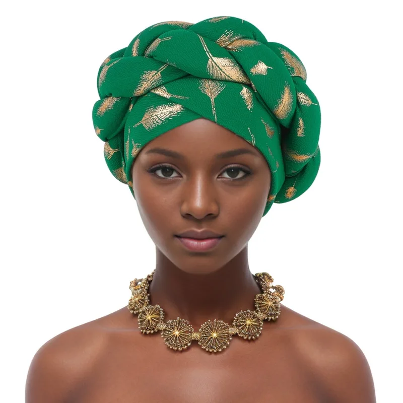 Africká headtie Turban Fashion leto jeseň africká solídna farebná klobúky Ženy hlavy Zábaly na svadobnú hostinu večerné oblečenie hidžáb
