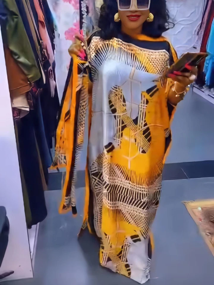 Africké šaty pre ženy vetement femme dashiki jar nová abaya tlač maxi šaty africké oblečenie Dashiki Ankara šaty šál
