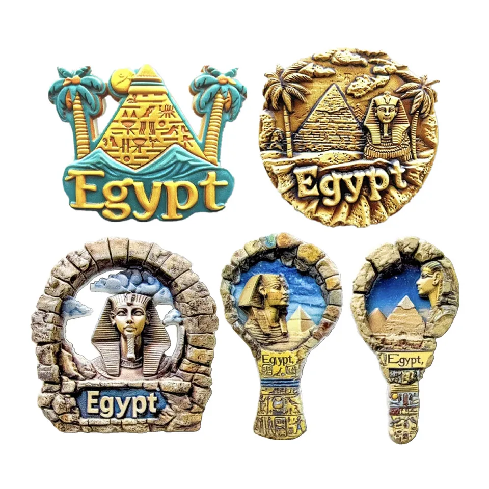 Afrika Egypt Resin 3D chladnička Magnety Tourism Suvenír Chladnička nálepka Respondent Darčekové dekorácie Články