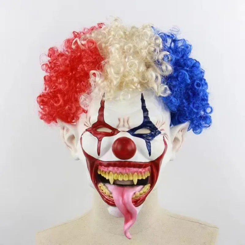 Afro klaun halloween zahraničný obchod Haunted House Horor komory úniky ghost latexová maska ​​latexová maska ​​latexová maska ​​Maschera Halloween