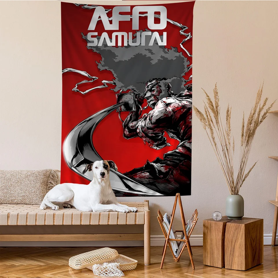 Afro samurai DIY stena tapisérií pre obývaciu izbu domáca koľaj