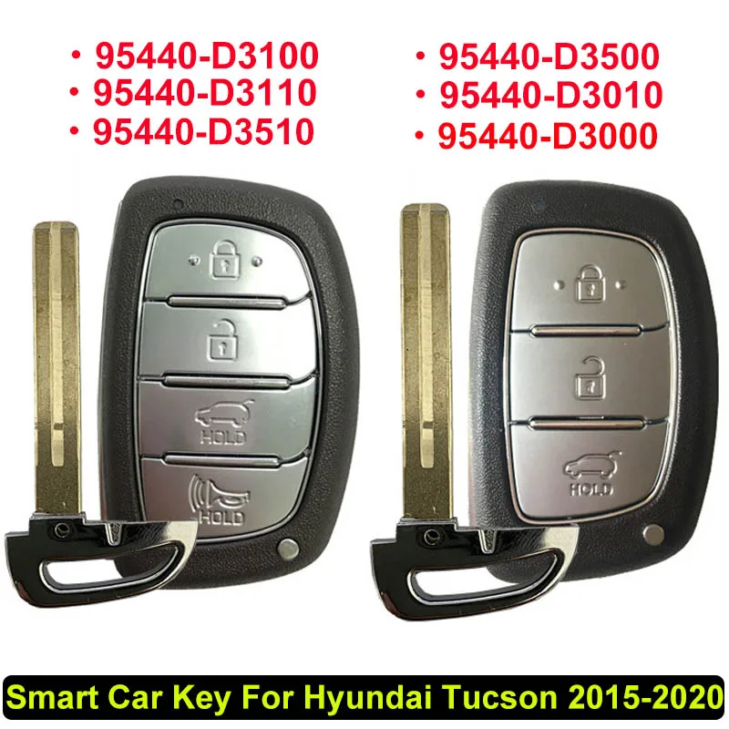 Aftermarket Smart Remote Car Key FOB pre Hyundai Tucson 2015-2020 95440-D3000 D3100 D3010 D3500 D3110 D3510 433MHz 47CIP