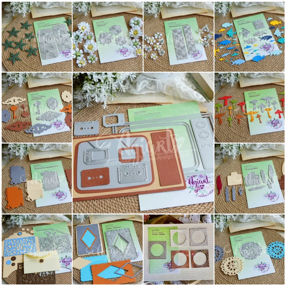 AG (2033-2062) Kovové rezanie matiek pre DIY Scrapbooking Album PAPE CARTS DECHORATÍVNE CRAVY REDOVANIE Die Cuts