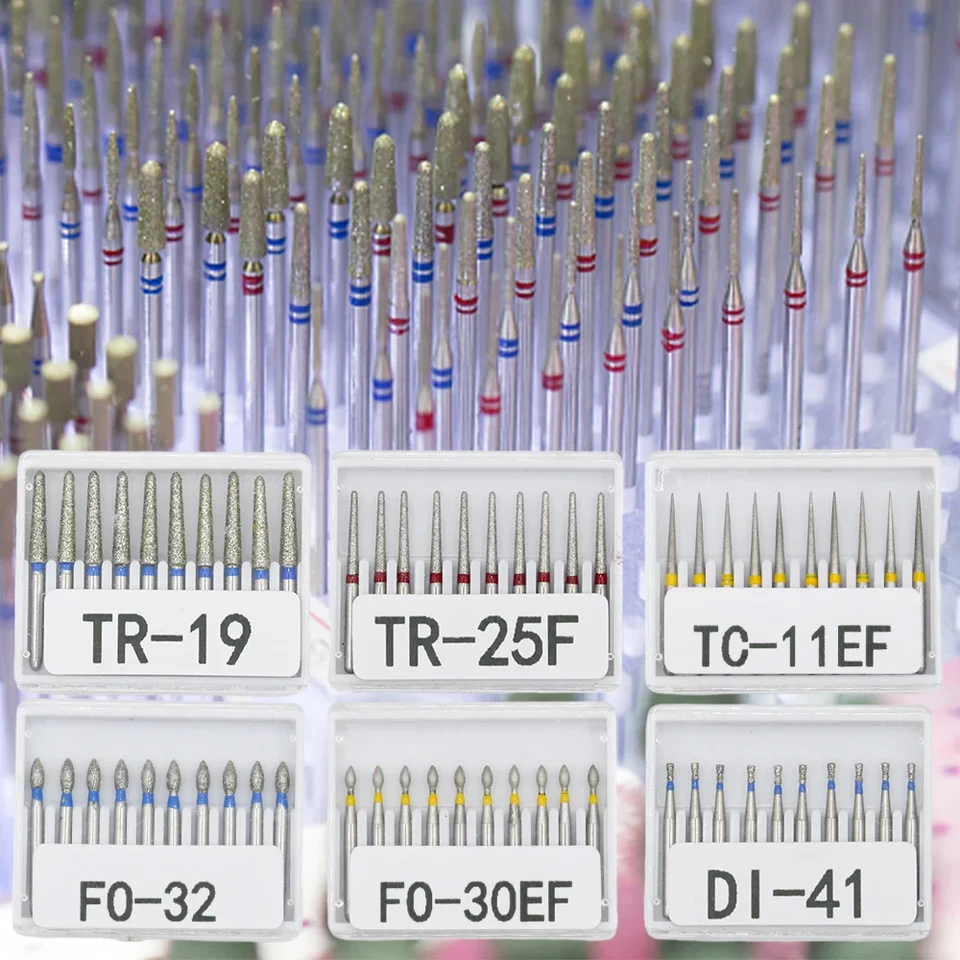 AG 6ks/Kit Dental Diamond Burs 12 Modely stomatológie Strawberries Multifunkčný zubný zubný lekár FG Drills Diamond Lighting/Oprava