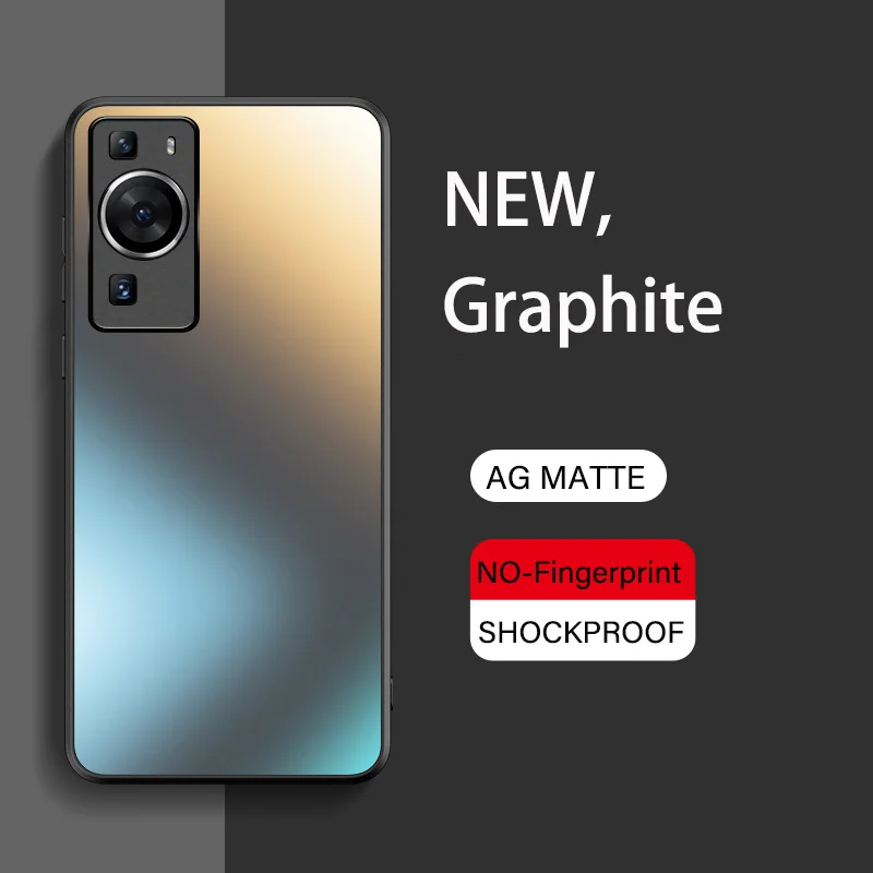 AG Silikónový matný sklenený puzdro pre Huawei P60 Pro P50 P50 P30 PRO P60PRO P50PRO FROSTED CAMEROVANÉ OCHRANA