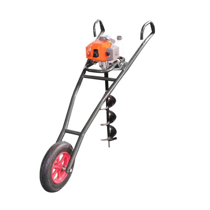 AG63-DC 63,3 ccm ručne tlačenie benzínovej zeme Zem Auger Post Hole Digger bez vŕtania