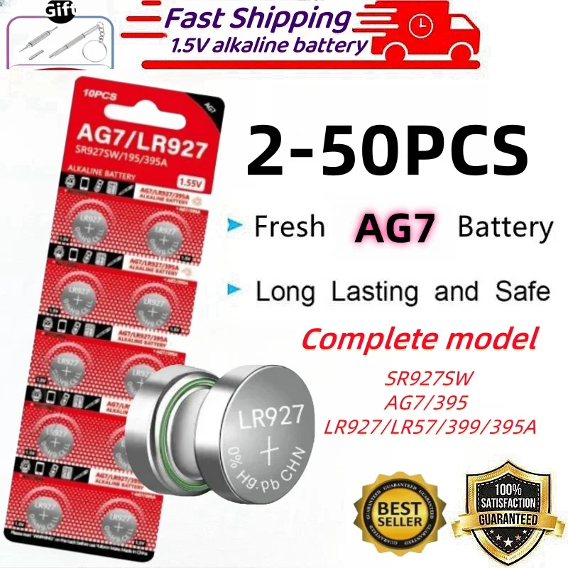AG7 hodinová batéria 395 BATKÁRSKE BATKÁRY LR927 395AL926F SR927SWBUTTON BATTERSKÁ BATÉRA BATÉRIA pre hračky Hračky pre hračky