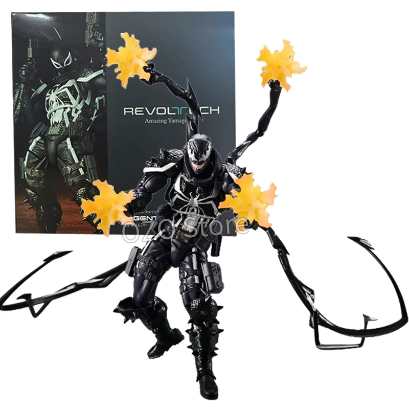 Agent Venom Action Figure Kaiyodo RevolTech figurín Marvel PVC Move Collection Eugene Thompson KO model Toy GFIT