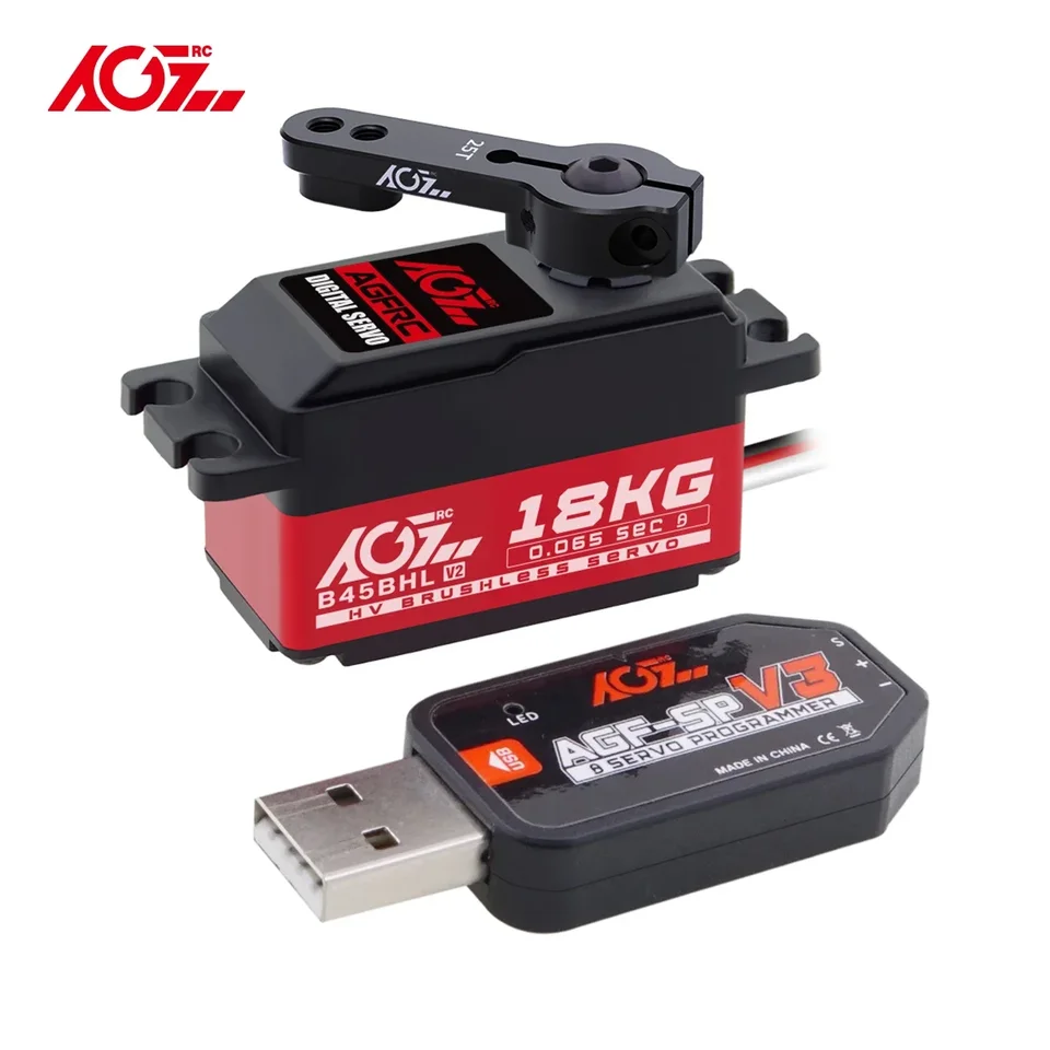 AGFRC rýchla rýchlosť B45BHL V2 18KG Brushless Digital Programmable Low Profil RC Servo pre 1/10 Of-road Truck Drift Cars ROZ ARM