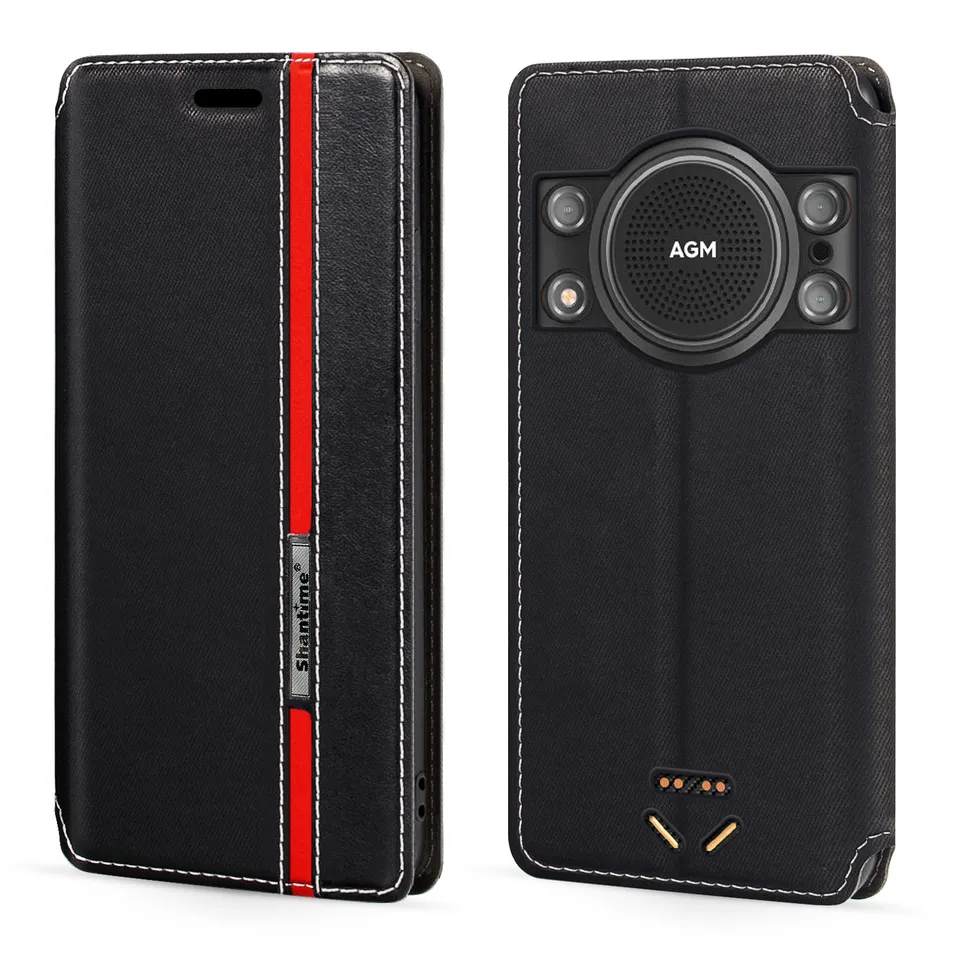 AGM H5 Case Fashion Multicolor Magnetic Uzavarte kožené obal