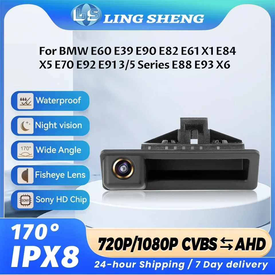 AHD 1080P CAR CAUR ZÁKLADNÝ KAPICKÝ KAMEROVÝ KOMERAT pre BMW E60 E39 E90 E82 E61 X1 E84 X5 E70 E92 E91 3/5 Series E88 E93 X6