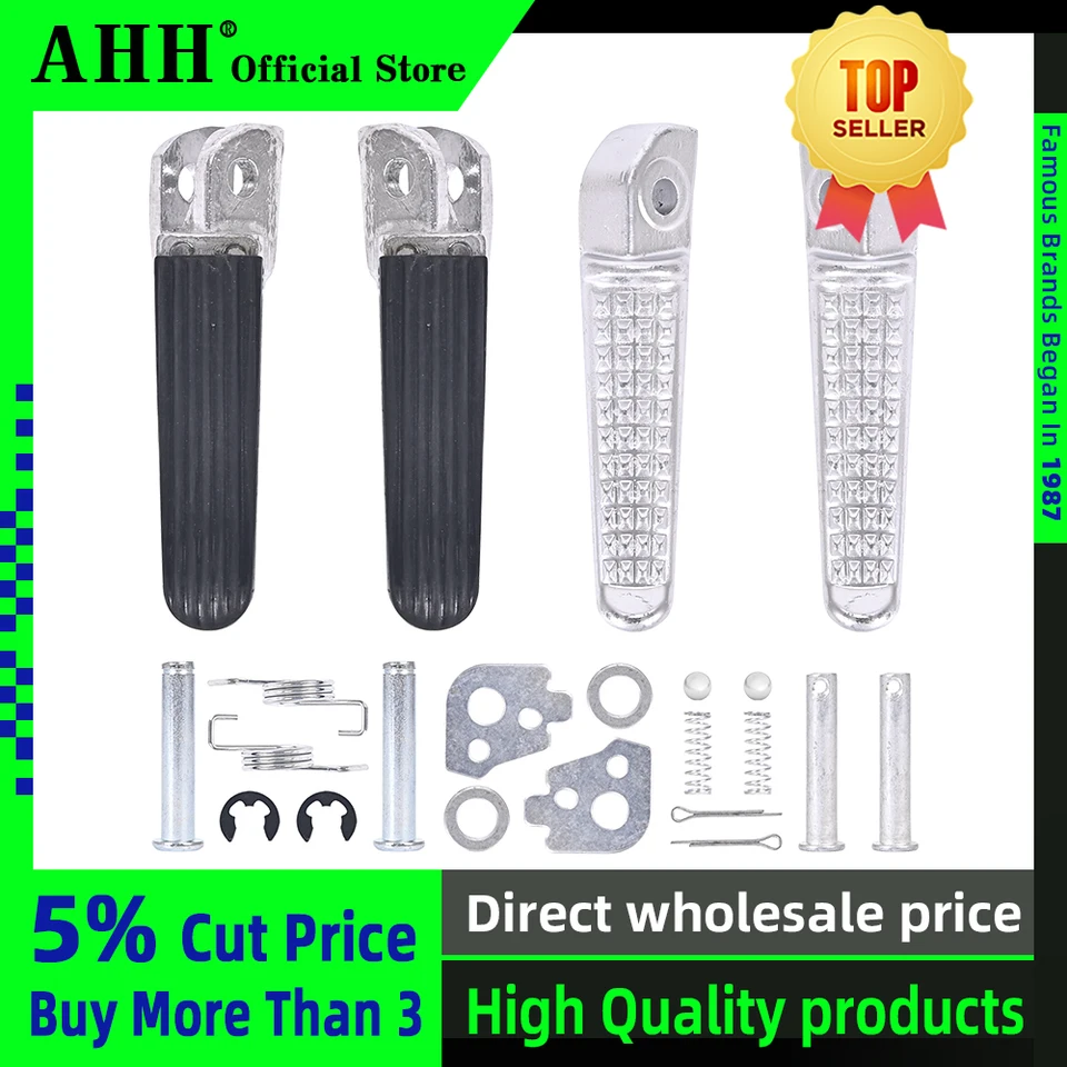AHH 1Pair Hliníková zliatina Anti-Skid Black CNC skladacie kolíky pedálové pedálové odpočinkové a zadné chodníky Footrest pre Honda CBR250 MC19