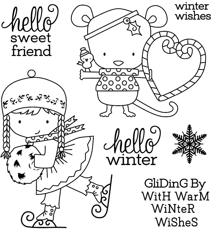 Ahojte zima 10*10 cm priehľadná čistá silikónová pečiatka/pečať pre DIY Scrapbooking/Photo album dekoratívna známka M1199