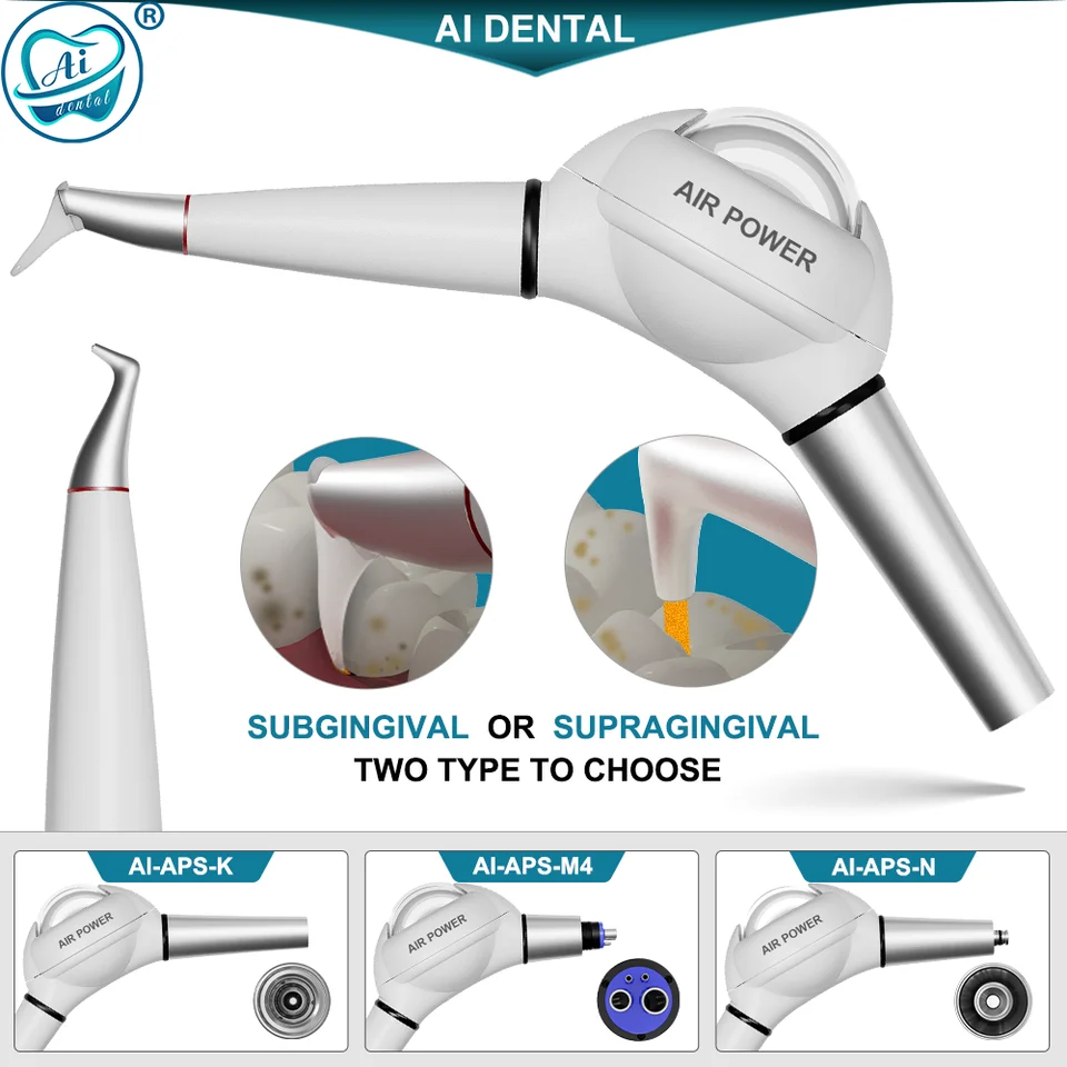 AI-AP/APS Dentálna vzduchová voda Profly prophy piesková pištoľ 360 Hygiena leštenie leštenia s nadšením alebo subgingiválnou hlavou