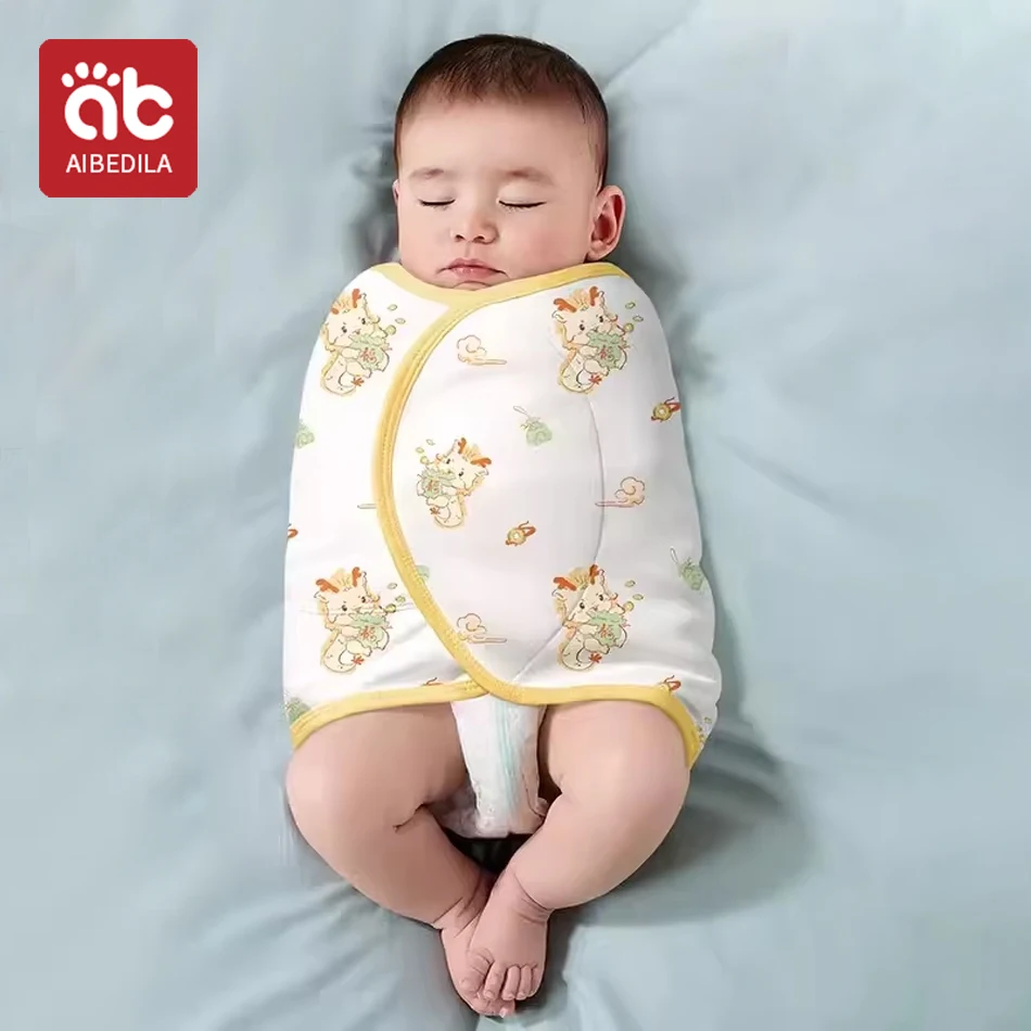 Aibedila novorodenci baby swaddling zábaly tenké mäkké bavlnené kokosové dizajn hlavy krku chránič pre deti 0-6 mesiacov