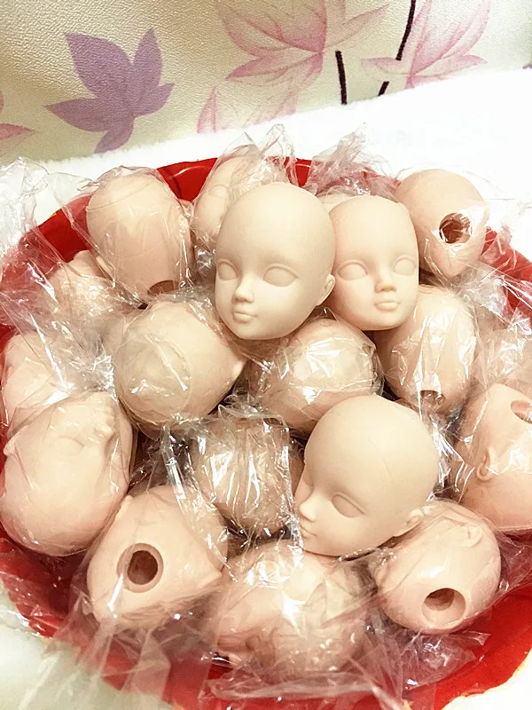 Ailaiki Veľkoobchod 20ks/šarža otvorené oči Practice Makeup Doll Hlava 1/6 bieleho dvojitého očného viečok pre domácich majstrov pre hračku BJD