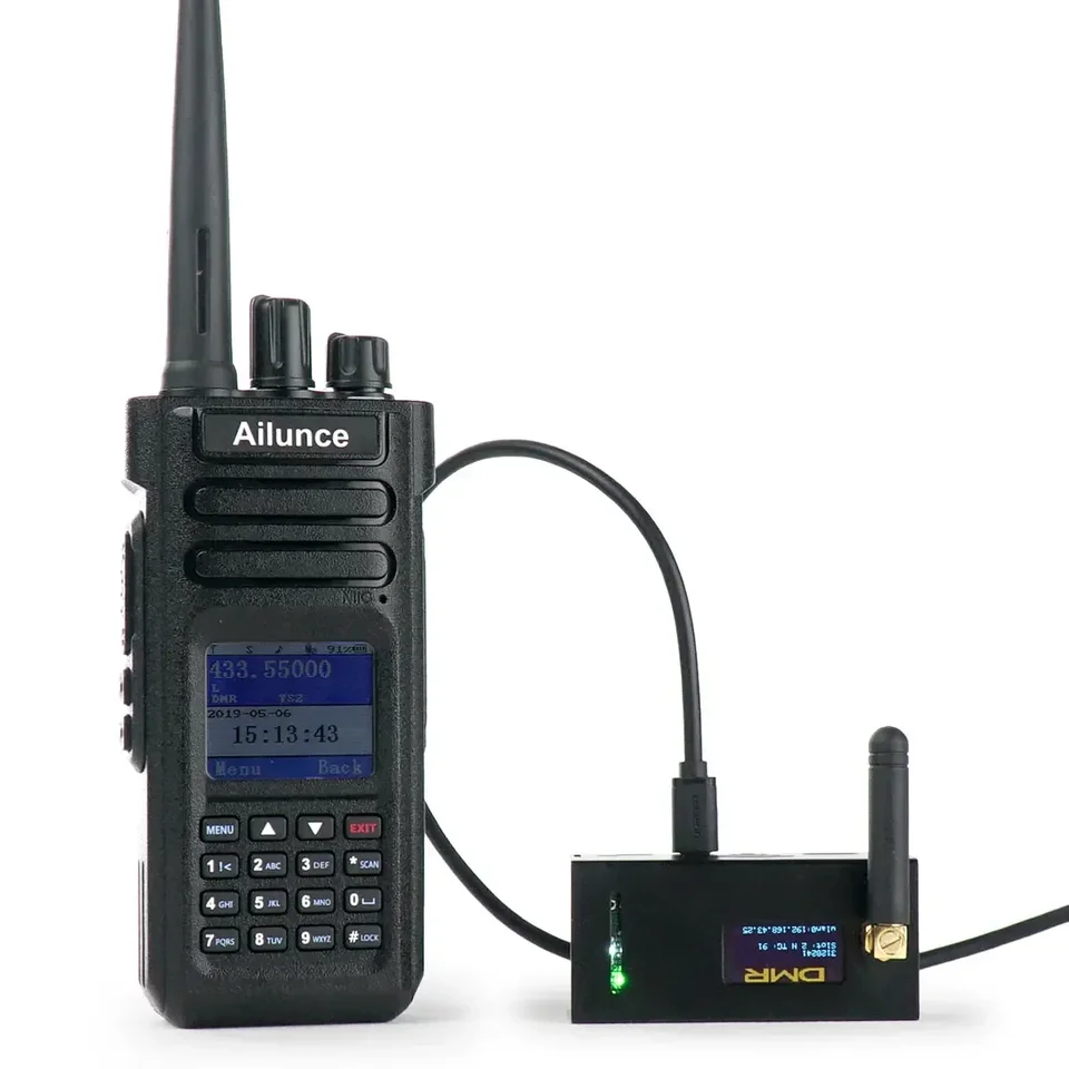 AILUNCE HD1 GPS DMR Digital Ham Walkie Talkie Tway Radio W/ MMDVM HOTSPOT WIFI Voice Modem HOTSPOT RASPBERRY PI OLED Anténa