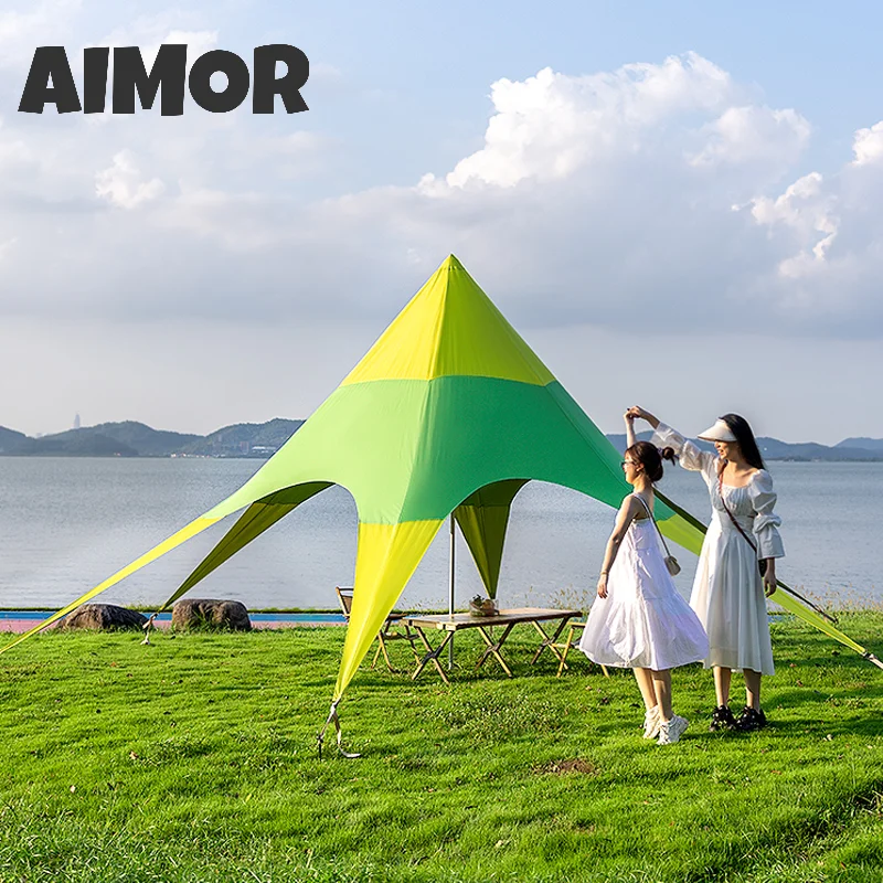 AIMOR REKLAD OXFORD TRUCH HEXAGONAL AWNING PENT Pohodlné vonkajšie kempingové nádvorie Sunprotection Party BBQ Parkovanie
