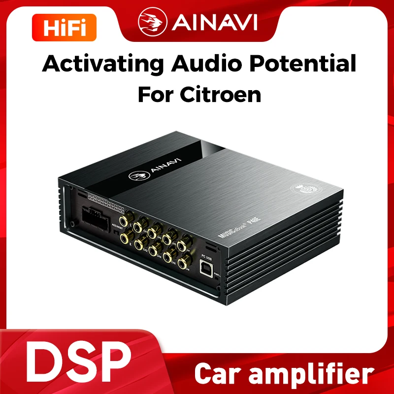 Ainavi P48E DSP pre Citroen C3 C4 C5 DS3 DS4 Procesor Bluetooth Car Zosilňovač
