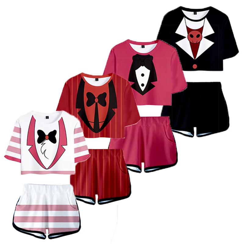 Ainiel Hazbin Cosplay kostýmy oblečenie Tees Hotel tričko Trshries Charlie T tričko prachové športové šortky