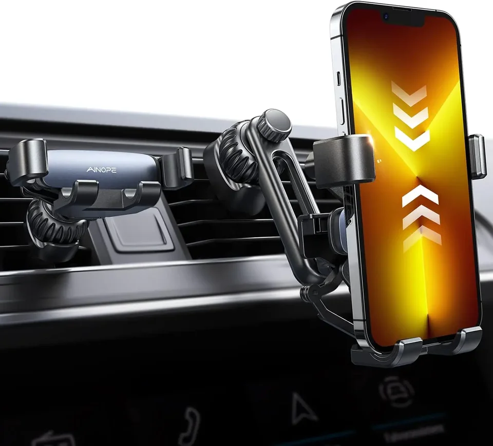 Ainope Car Phone Držiteľ Mount 2024 Gravitačný telefón držiak na držiak na odvzdušnenie auta s predĺžením s iPhone 15 Pro Max 14 13 Viac