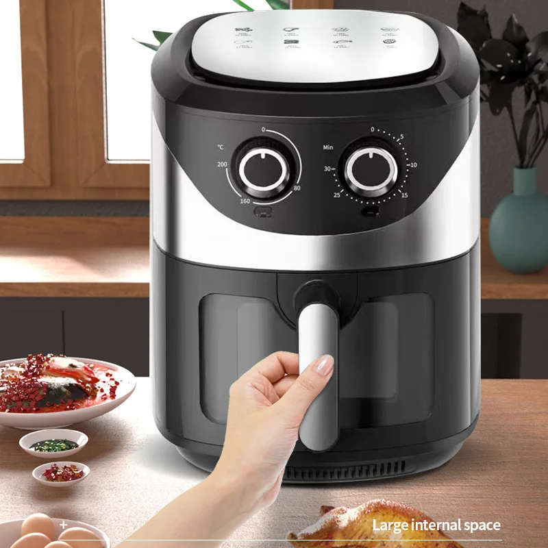 Air Fryer Multifunkčná francúzska francúzska elektrická rúra s vizuálnym oknom, domáci inteligentný dotyk Fryer
