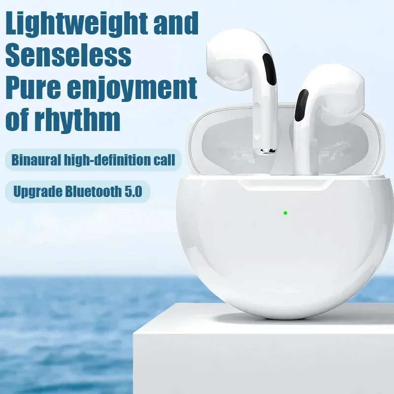 Air Pro 6 TWS Fone Bluetooth Serbones bezdrôtové slúchadlá s mikrofónom bezdrôtové bezdrôtové slúchadlá pre 6. slúchadlá