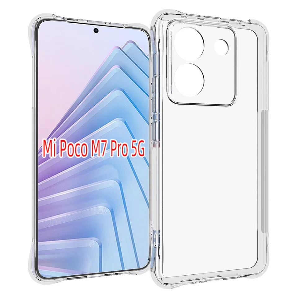Airbag super ochrana mäkký číry zadný kryt pre Xiaomi POCO M7 PRO POCOM7 PRO 5G PASE