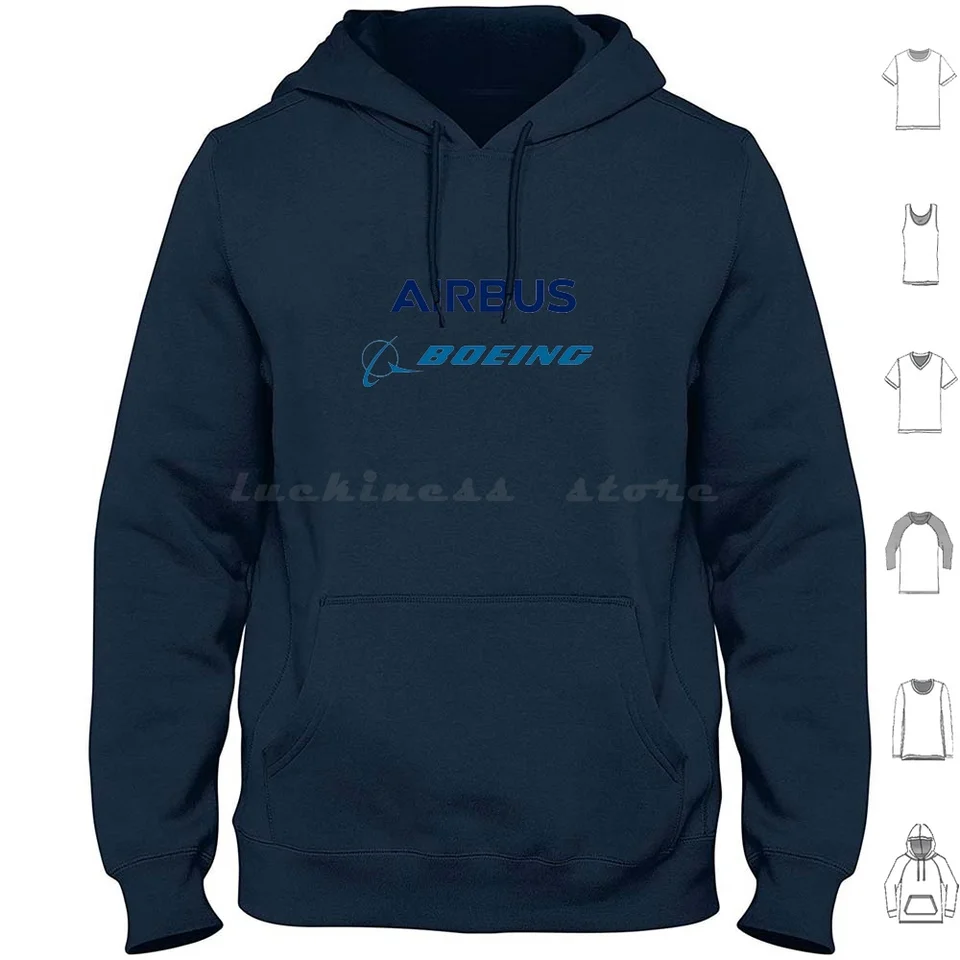 Airbus, Boeing Hoodie Cotton s dlhým rukávom Boeing Airbus Aviation Pilot lietajúceho lietadla lietadla 737 777 747 Cestovná Cessna