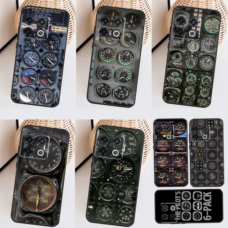 Aircraft Cockpit Dashboard Funda pre OnePlus Nord N20 N10 N30 CE 3 LITE NORD 2 2T ONEPLUS 11 9 10 PRO 8T 10R 10T Case
