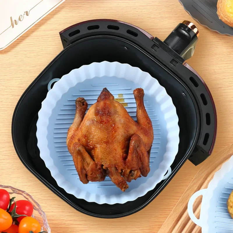 Airfryer opakovane použiteľný kvet Silikónu ľahko vyčistiteľný rúru na pečenie Ninja Round Liner Pizza Pan 3