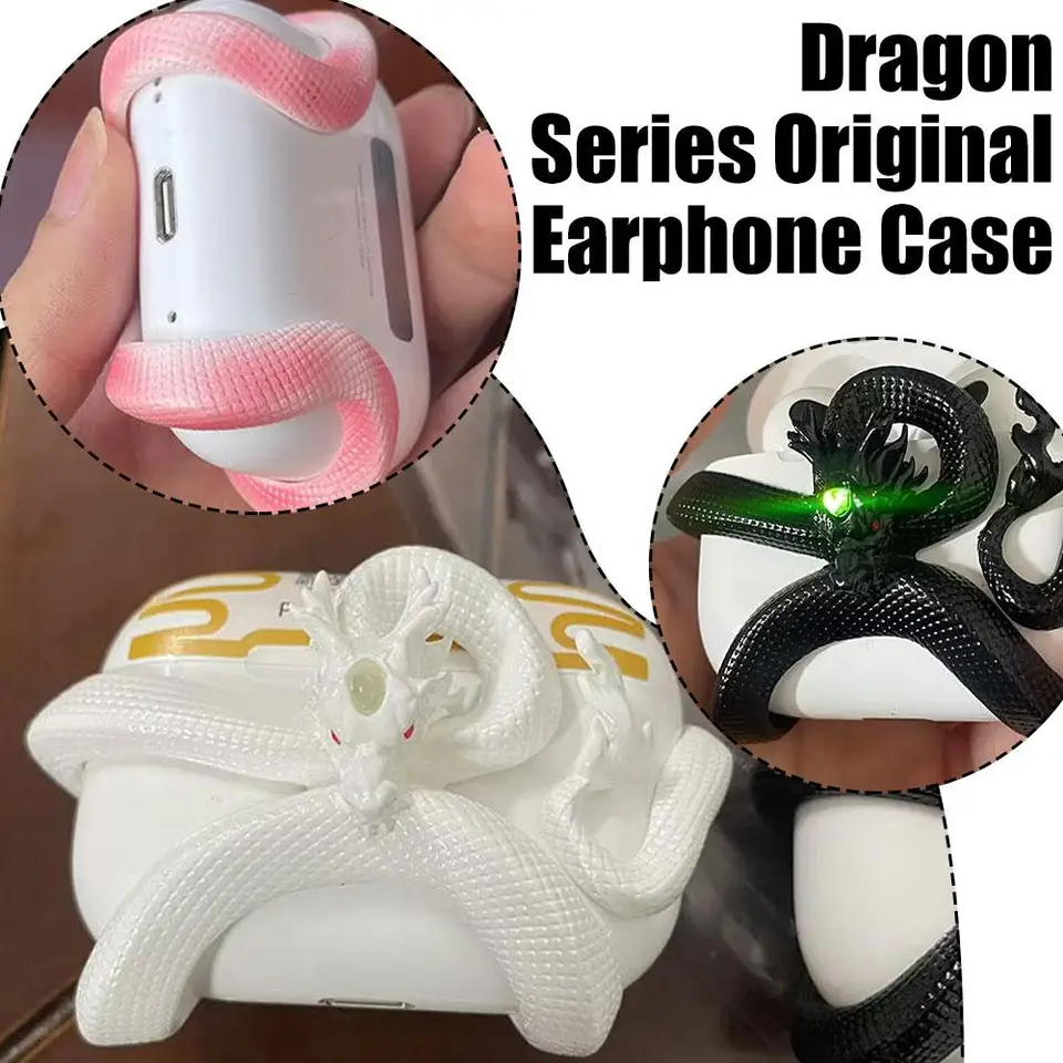 AirPods puzdro na kryt slúchadla Custom Dragon Resin pre AirPods 2 AirPods Pro 2 krycie kryt