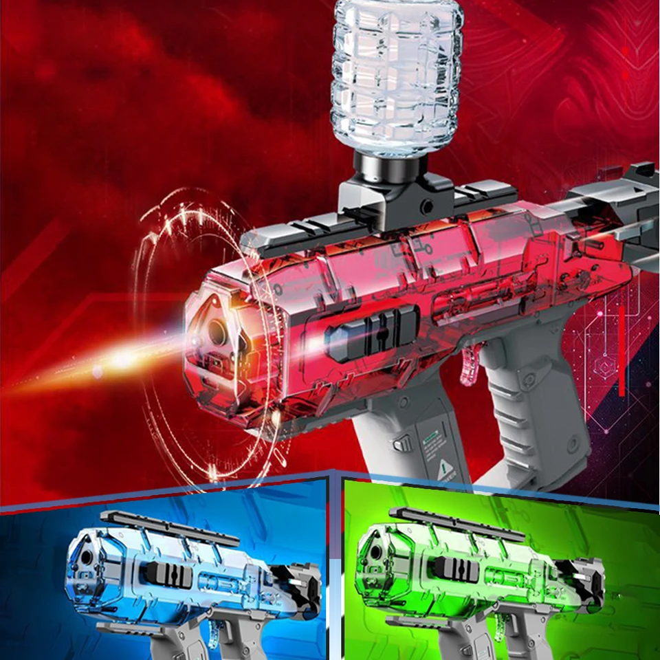 Airsoft Electric Automatic Pulse Gel Gun Gun Large Capacity nepretržite vodná guľka Gun Gun so svetlou vonkajšou tímovou streľbou