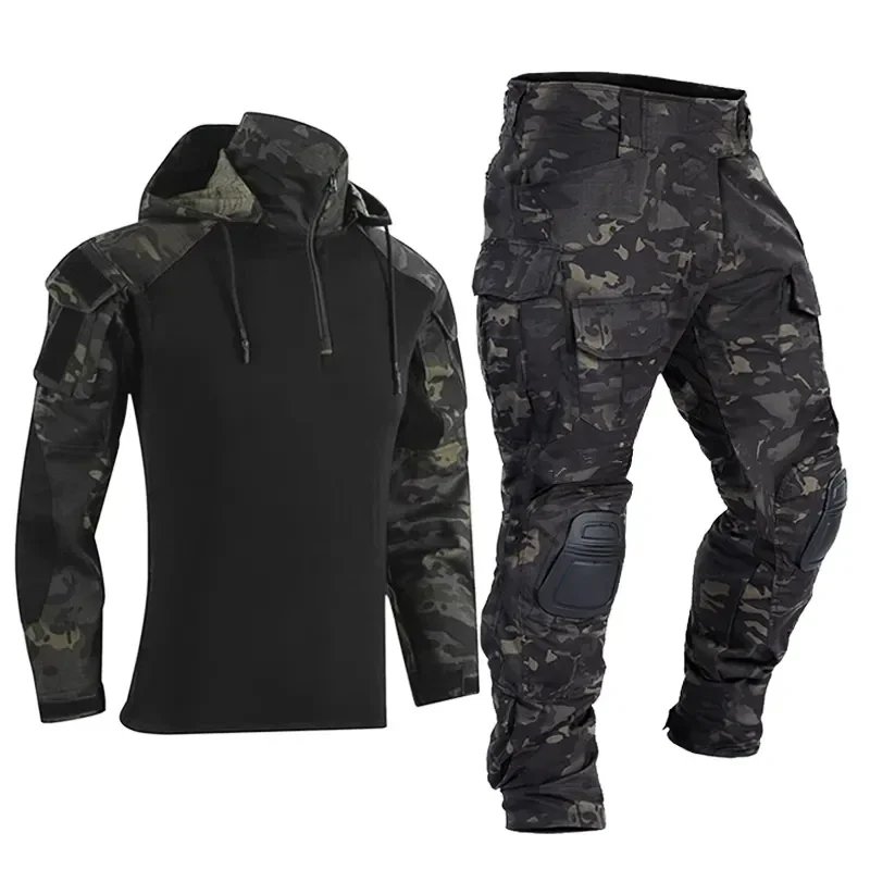 Airsoft Paintball Work Hunting HUNITICKÉ Uniformové vreciek taktický boj kamuflážový košele