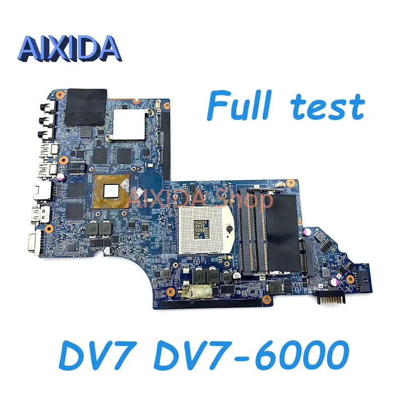 Aixida 655488-001 659095-001 Hlavná doska pre pavilón HP DV7 DV7-6000 LAPTOP základnej dosky HM65 DDR3 s úplným testom GPU