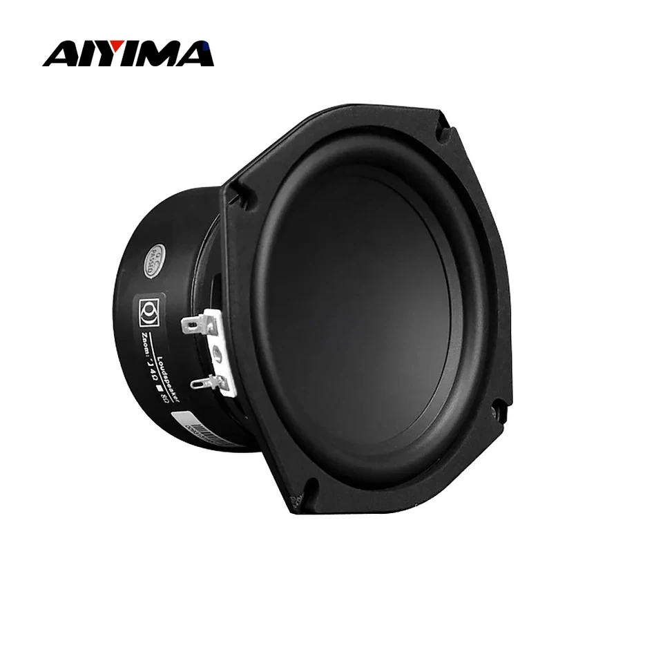 Aiyima 1ks 5,25 palca reproduktor basového reproduktora 4 8 Ohm 50W Bass Bass Long Stroke Sound Reproduktor Ovládač s nízkym frekvenčným reproduktorom Subwoofer DIY
