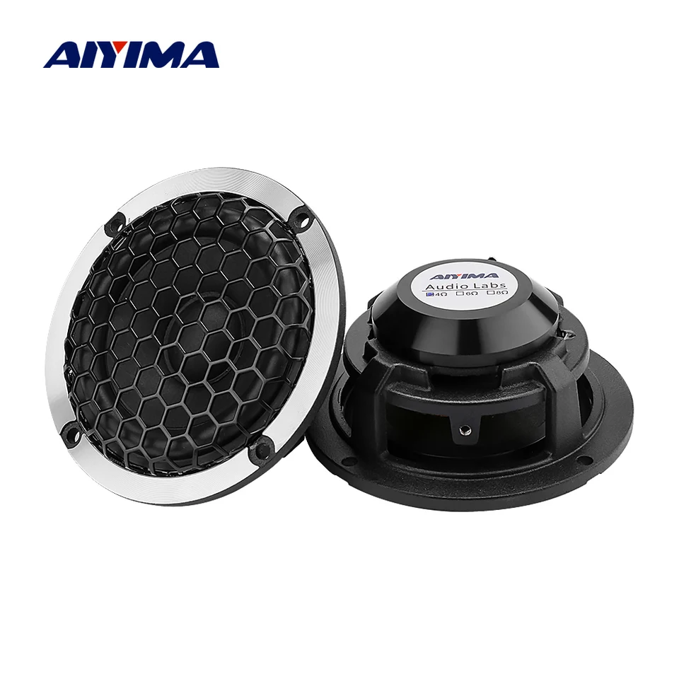 Aiyima 2pcs 3 palce 4 ohm 8 Ohm 15 W MidRange Reproduktor vlnená povodie Hliníkový rám