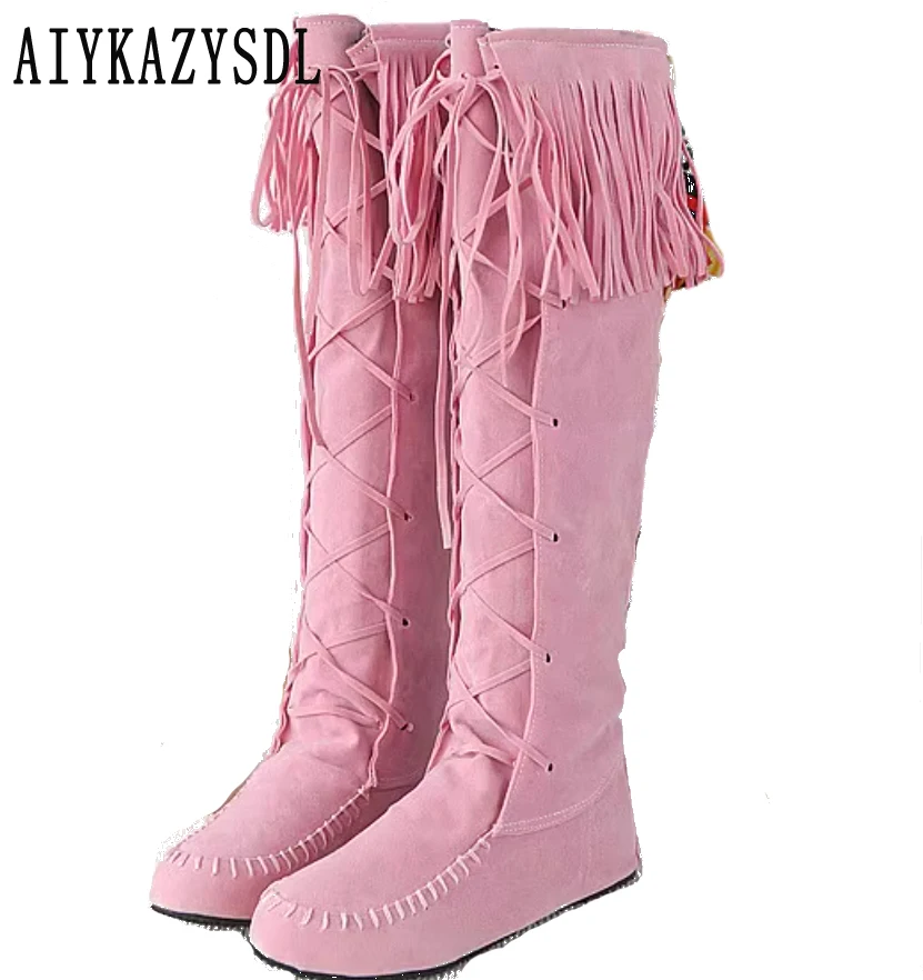 Aiykazysdl krížový popruh faux semišové strapce strata