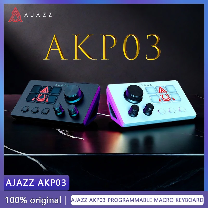 AJAZZ AKP03 Programovateľná makro klávesnica 12 klávesy Mechanická herná klávesnica vlastná tlačidlo Mini klávesnica pre viac scenárov