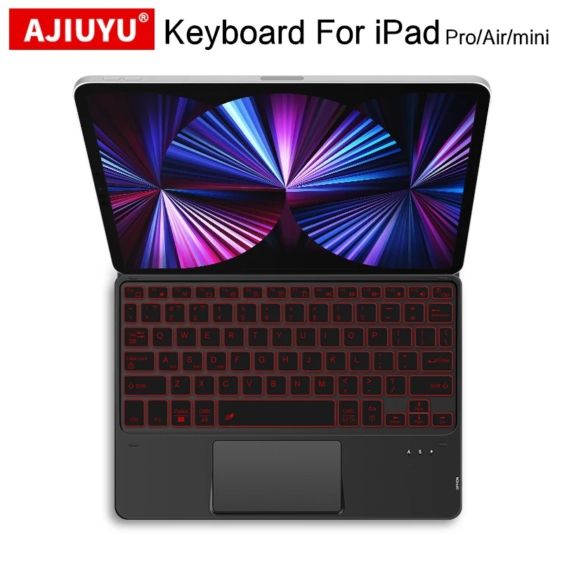 Ajiuyu Magic Touchpad podsvietenia klávesnice pre Apple iPad Pro 11 12.9 Air 4 10,5 Mini 6 5 iPad 9,7 10,2 8. 2021 2020 2018 Tablet