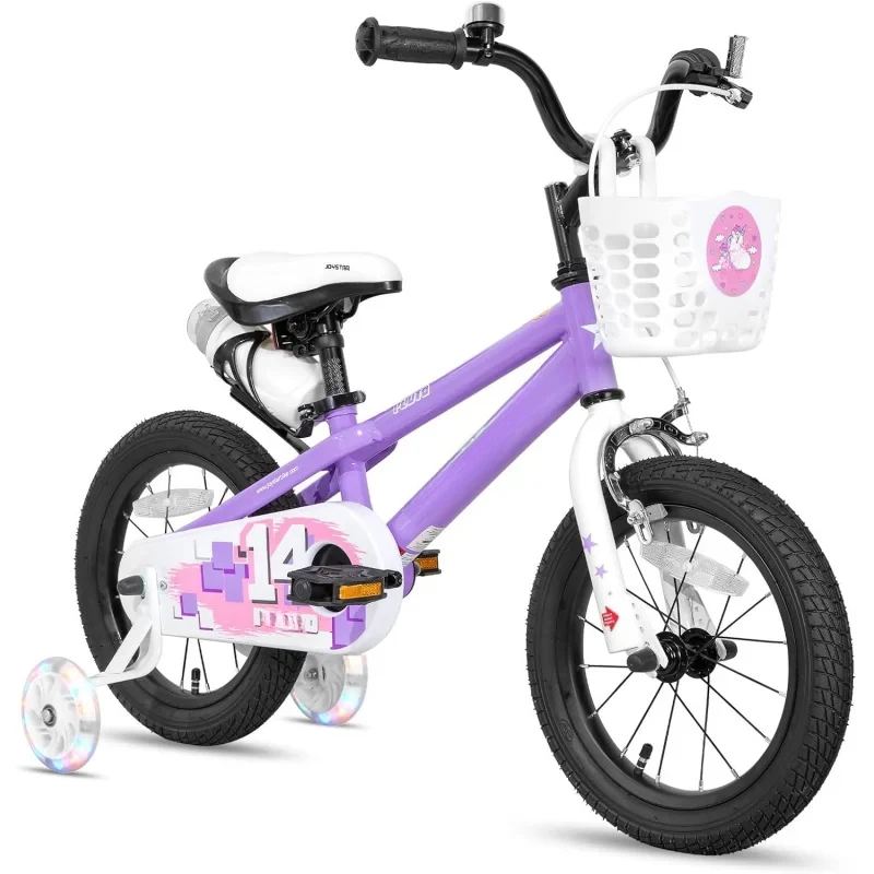 Ajoystar Pluto Bike 12 16 18 20 palcový detský bicykel pre chlapcov Dievčatá vo veku 3-12 rokov, detské bicykle s svetlom trénera