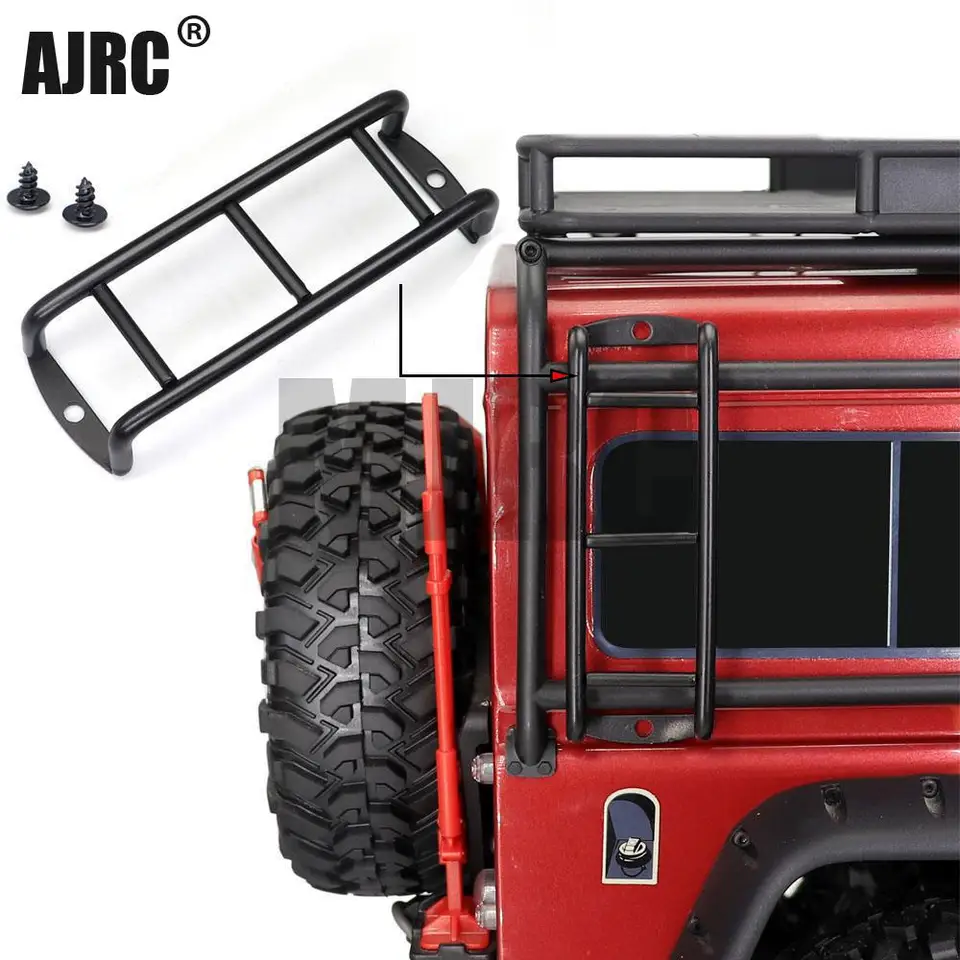 AJRC 1pcs Straight/Curved Kov Čierny rebrík schody pre 1:10 RC Rock Crawler Traxxas TRX4 Axiálny SCX10 90046 RC4WD D90 YIKONG RGT