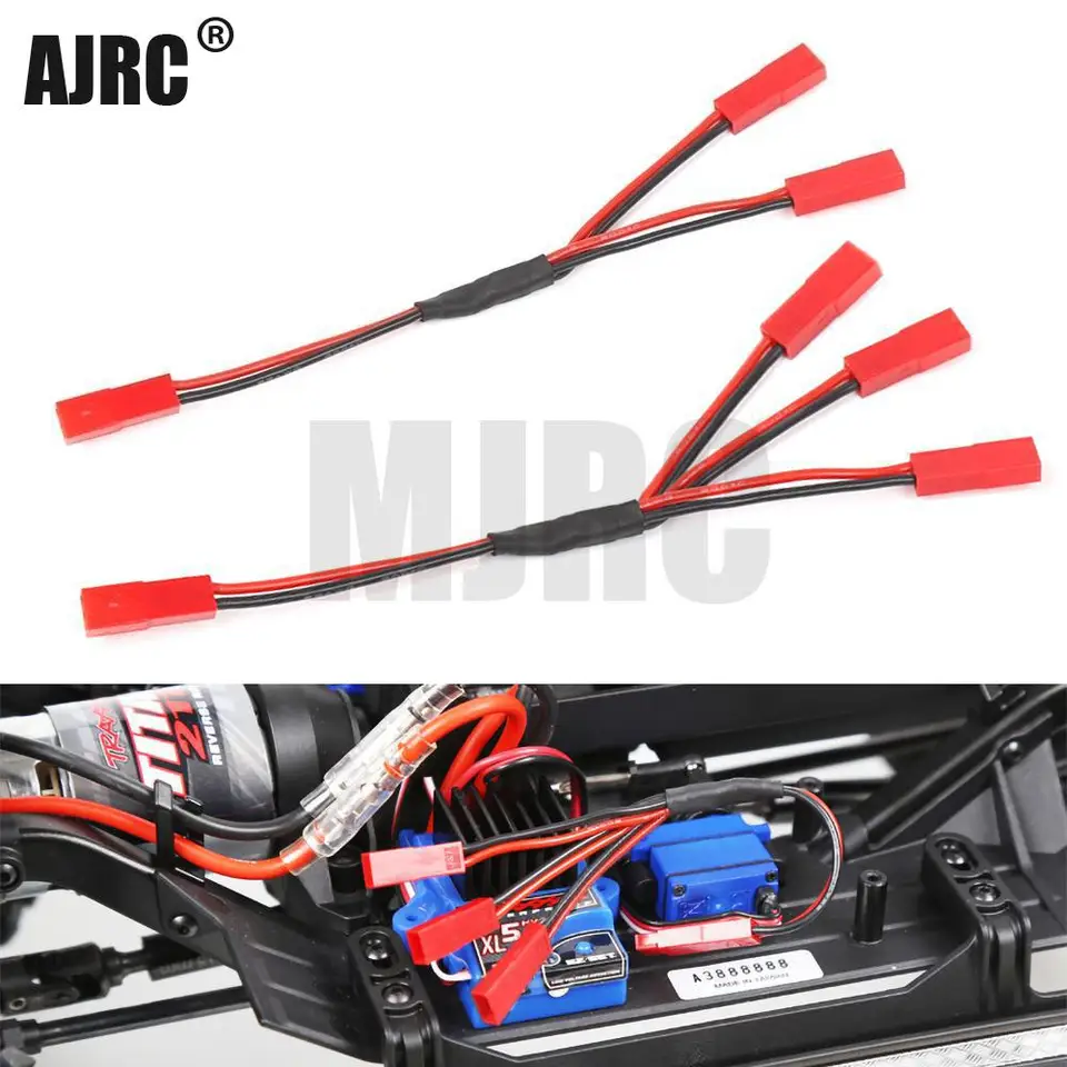 AJRC tri z jedného kábla ESC napájacie napájanie Externé zapojenie JST pre 1/10 RC Crawler Car Defender TRX6 TRX4 taktická jednotka Bronco